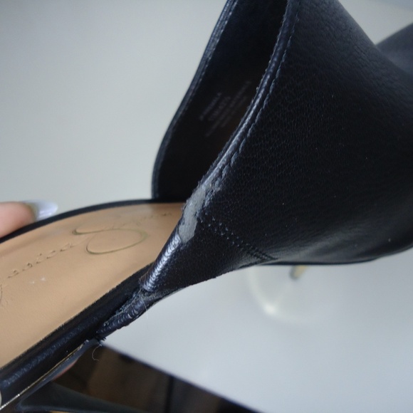 Jessica Simpson Black Slip On Closed Toed Pointed Toed Mule Heels - Size 11 - Picture 8 of 10
